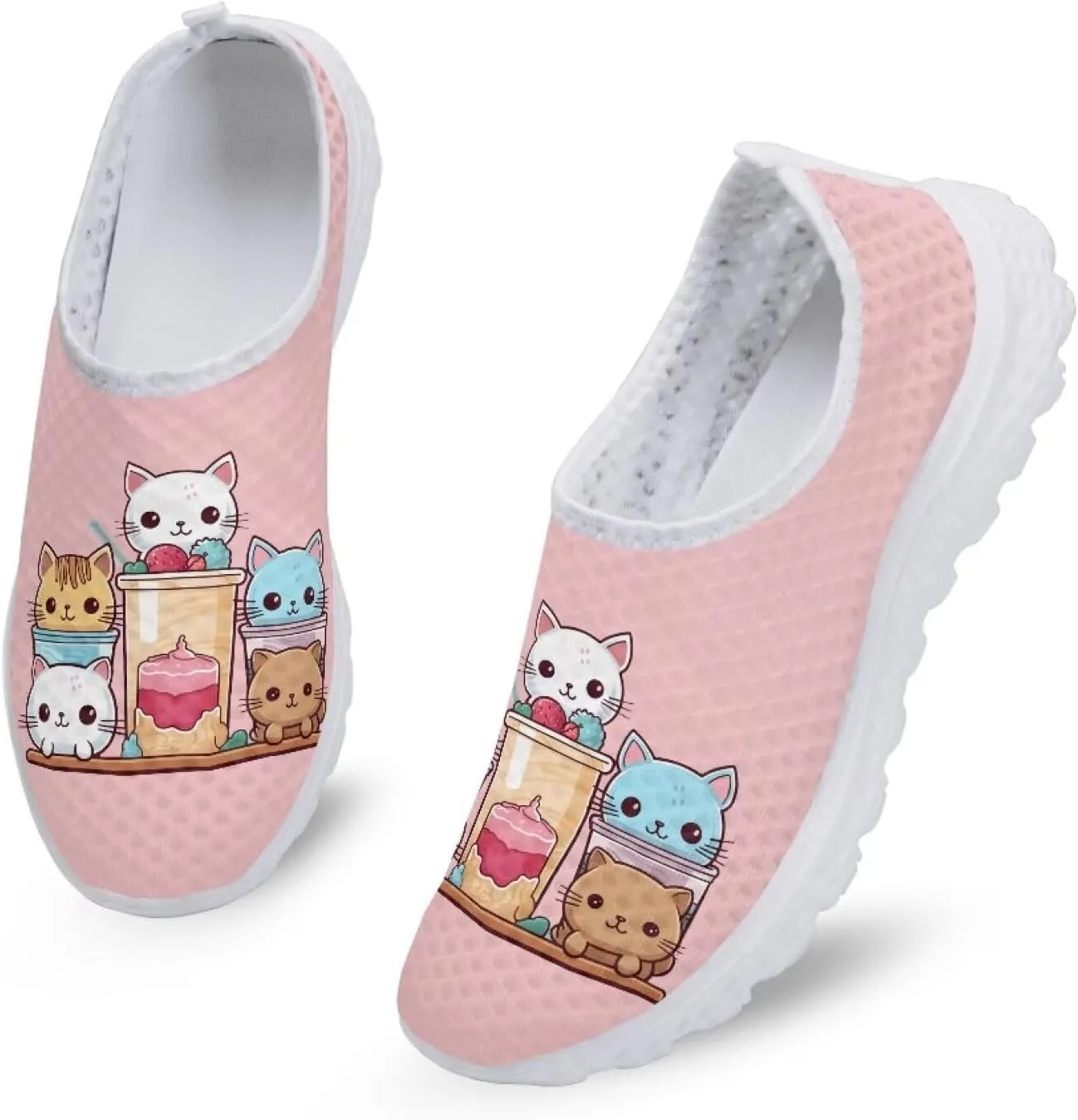 Womens Fashion Sneakers Slip On Shoes Tennis Sneaker Road Running Shoe Size 5.5-11.5