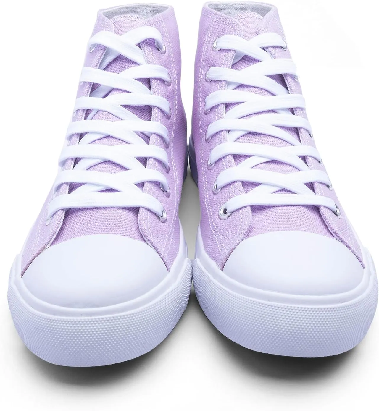 Women's High-Top Canvas Sneakers – Classic Lace-Up Casual Shoes with Extra Shoelaces – Comfortable, Stylish, and Durable