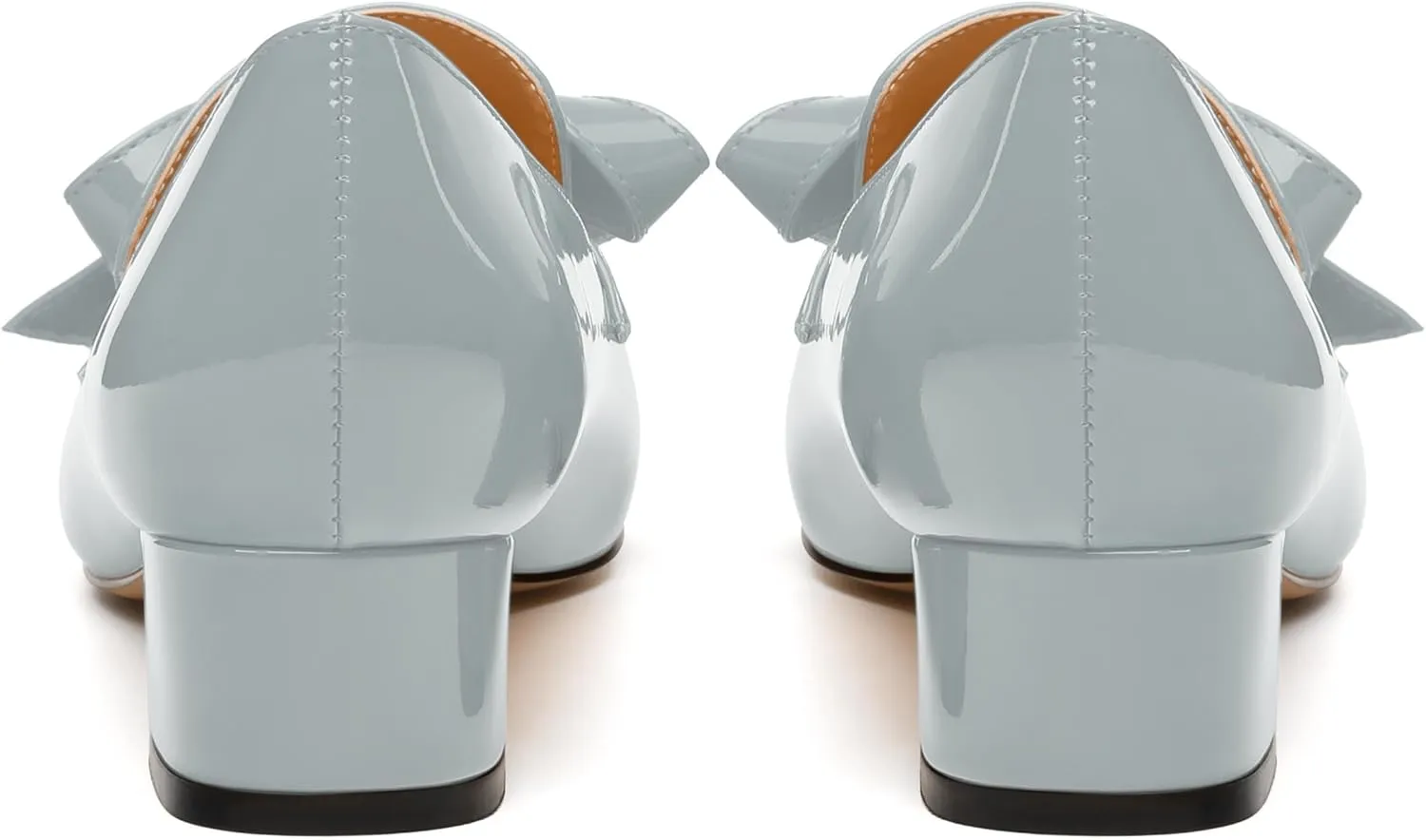 Womens Loafer with Heel, Comfortable Chunky Heels for Women, Loafers Shoes with Bowknot Womens Bunion Dress Shoes