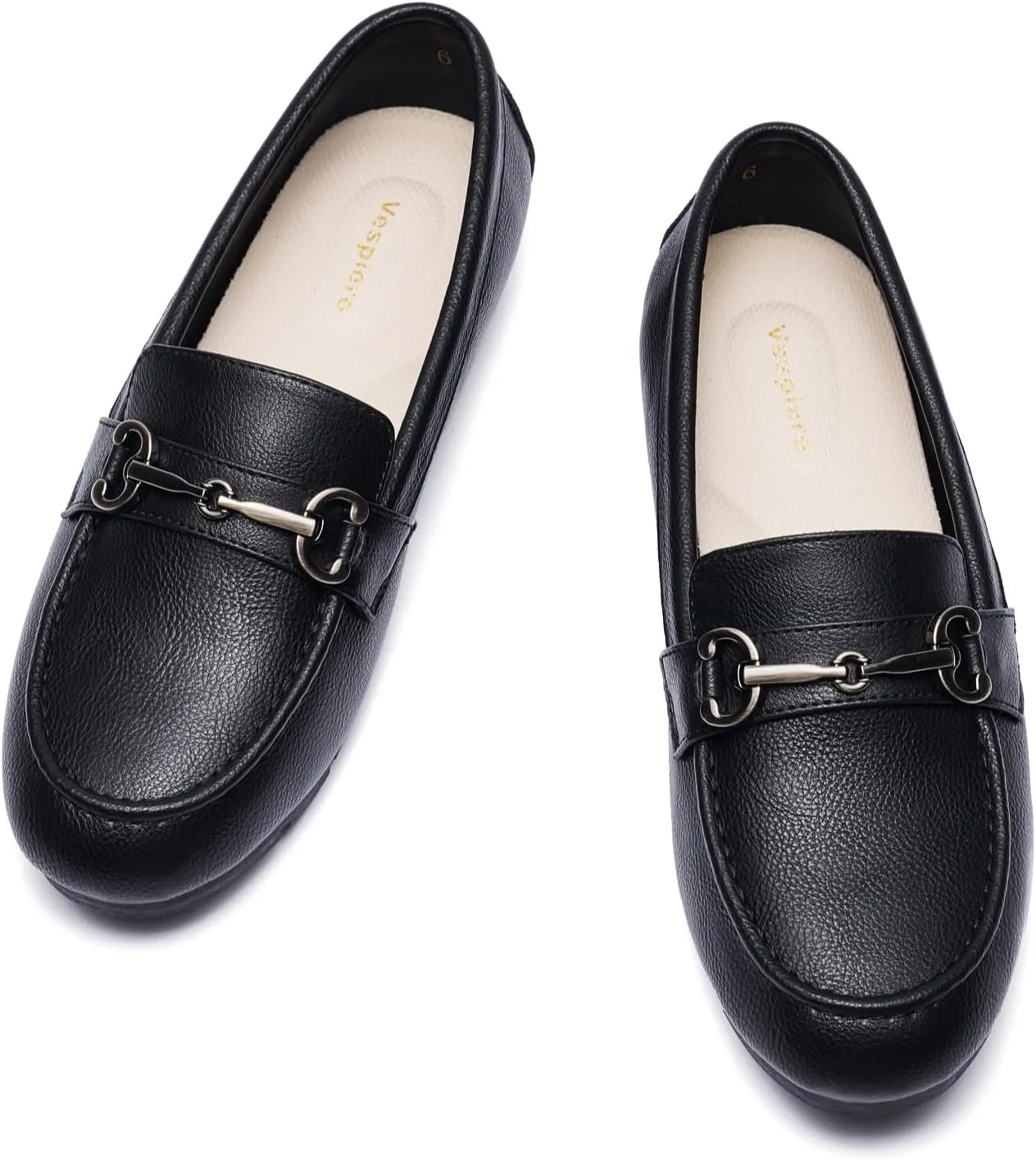 Women's Loafers Comfortable Dressy Slip on Flats Penny Loafers for Women Office Work Walking Shoes with Buckles
