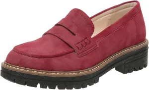 Womens Loafers Slip On Casual Chunky Platform Heel Loafers Classic Penny Dressy Comfy Business Work Shoes Green Beige Black Red US5-11