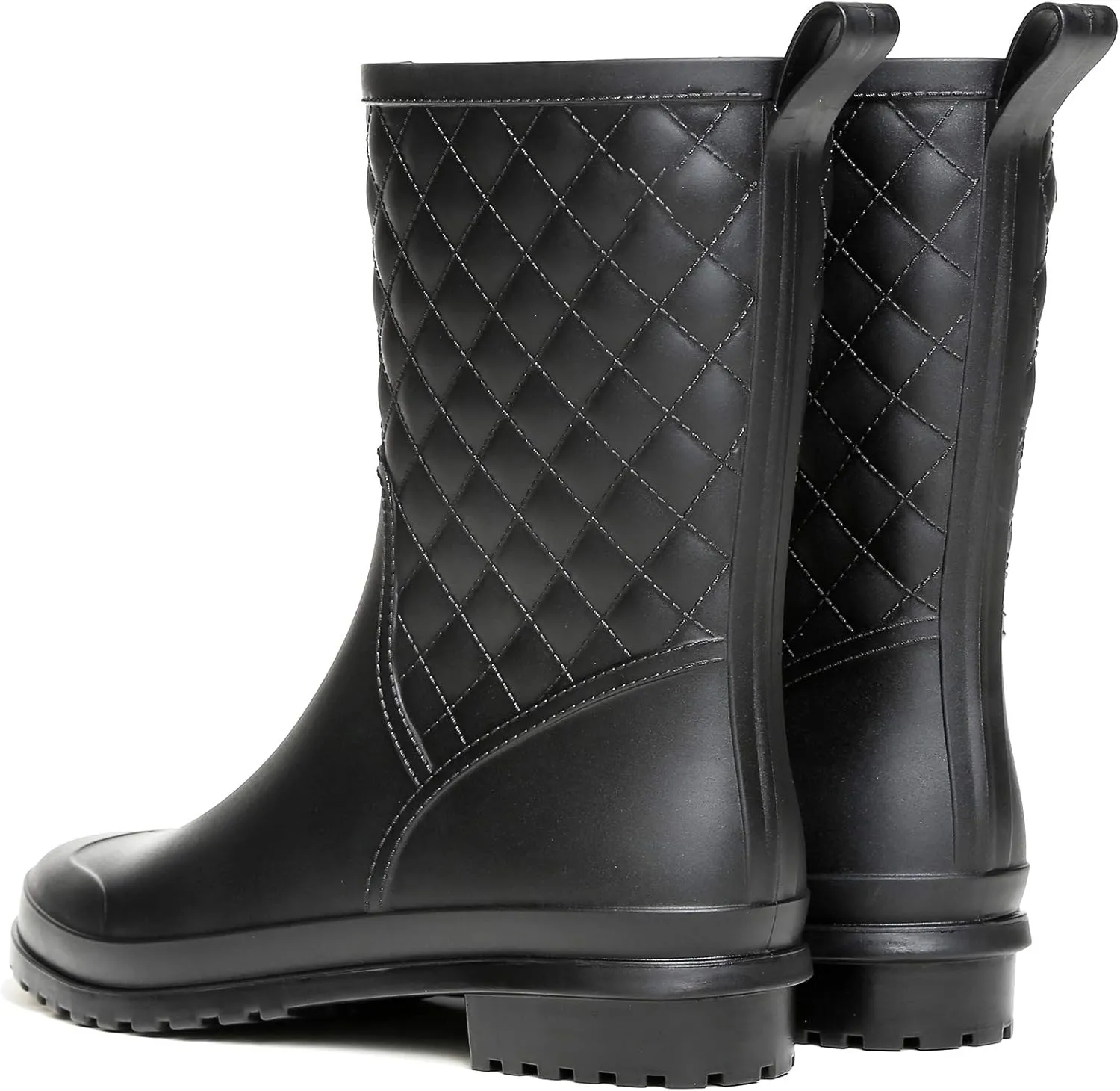 Women's Mid Calf Rain Boots Waterproof Rubber Booties Garden Shoes Outdoor Work