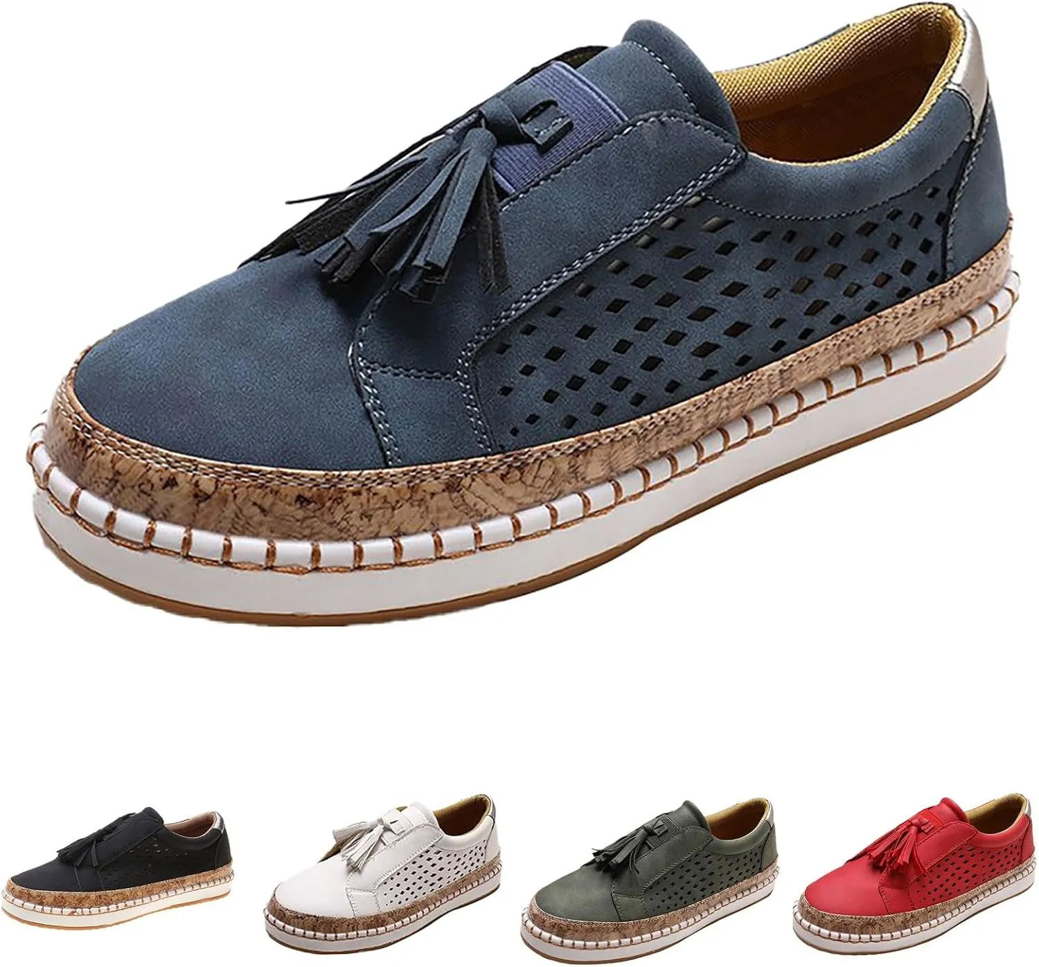 Womens Orthopedic Diabetic Walking Sneakers Slip On Shoes with Arch Support Comfortable Casual Loafers Plantar Fasciitis Relief Foot Pain