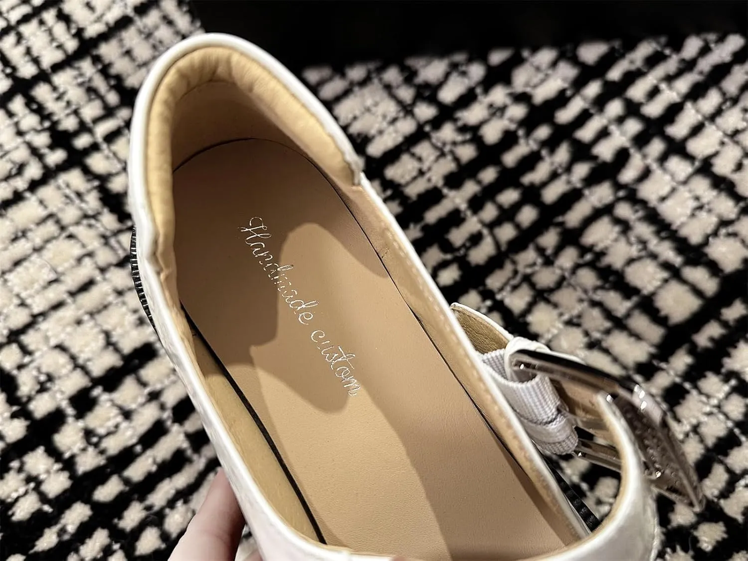 Women's Retro Platform Round Closed Toe Pumps Adjustable Buckle Chunky High Heeled Loafers Office Work Casual Fashion Student Dress Shoes All Weather Daily Wear Concise Wedges