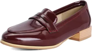 Women's Round Closed Toe Pump Loafers Pull-On Chunky Low Heel Classic Western Work Office Dress Casual Student Shoes Comfort Business Party Dating Shopping Daily Wear Pumps