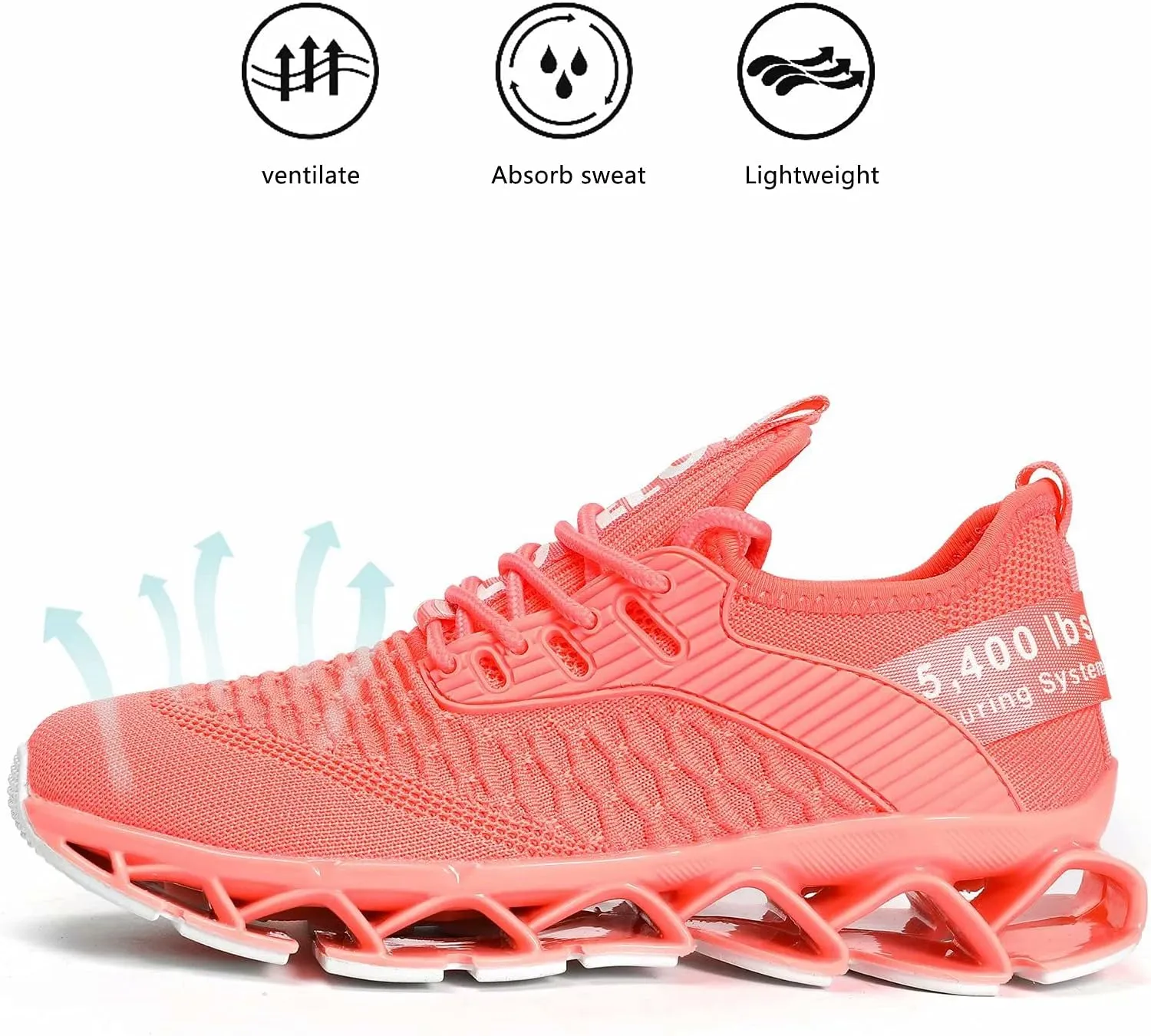 Womens Running Shoes Blade Tennis Walking Fashion Sneakers Breathable Non Slip Gym Sports Work Trainers