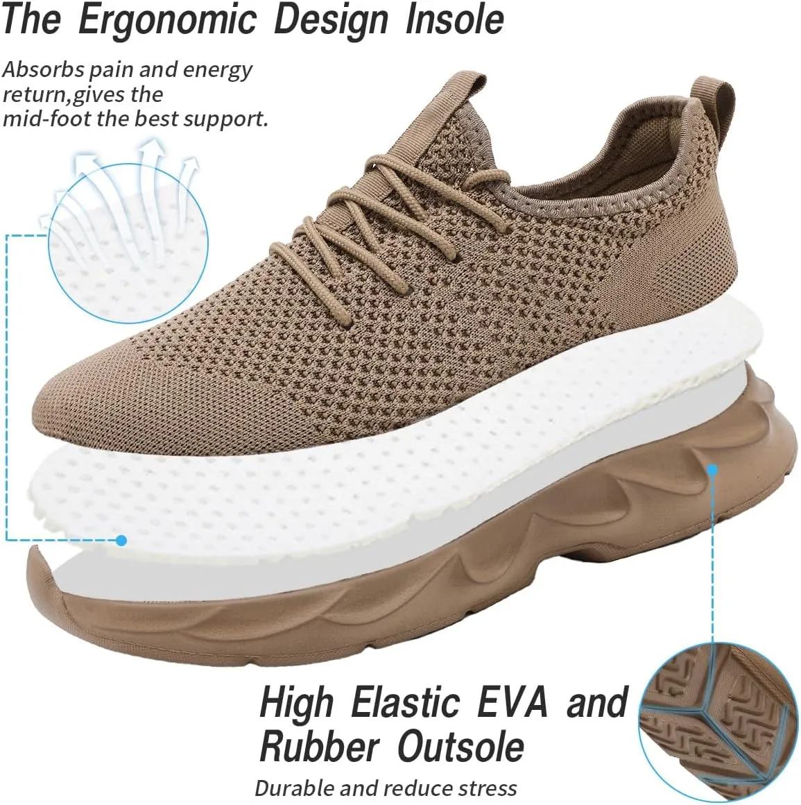 Womens Running Shoes Lightweight Breathable No Slip Sneakers Gym Athletic Workout Casual Sports Walking Tennis Shoes