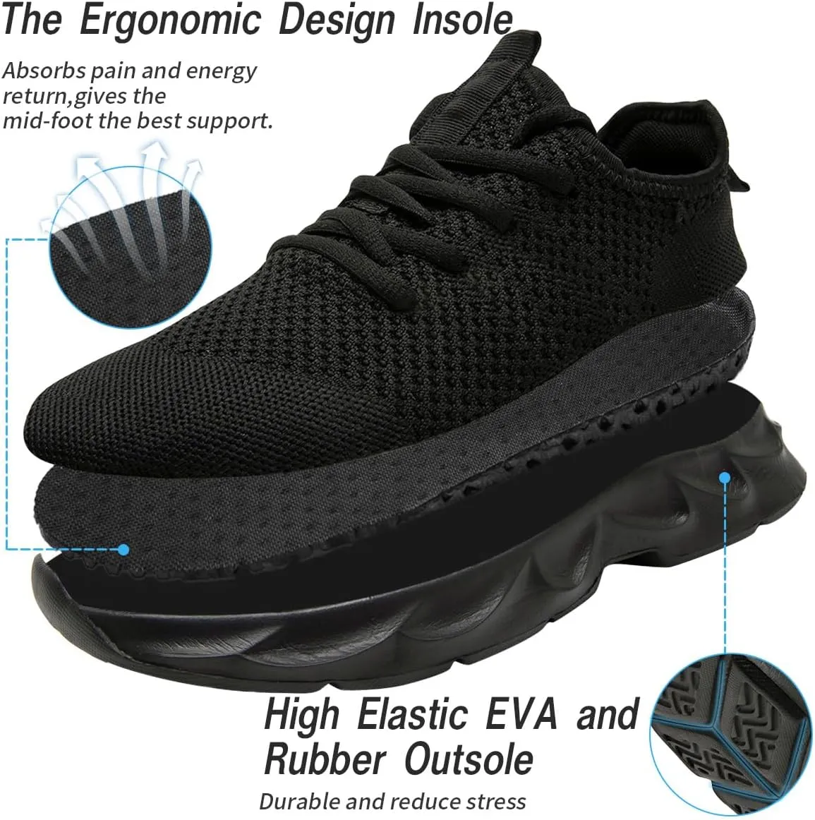 Womens Running Shoes Lightweight Breathable No Slip Sneakers Gym Athletic Workout Casual Sports Walking Tennis Shoes