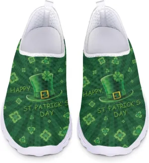 Womens Slip On Sneakers Patricks Day Shoes Athletic Tennis Shoe US 5.5-11.5