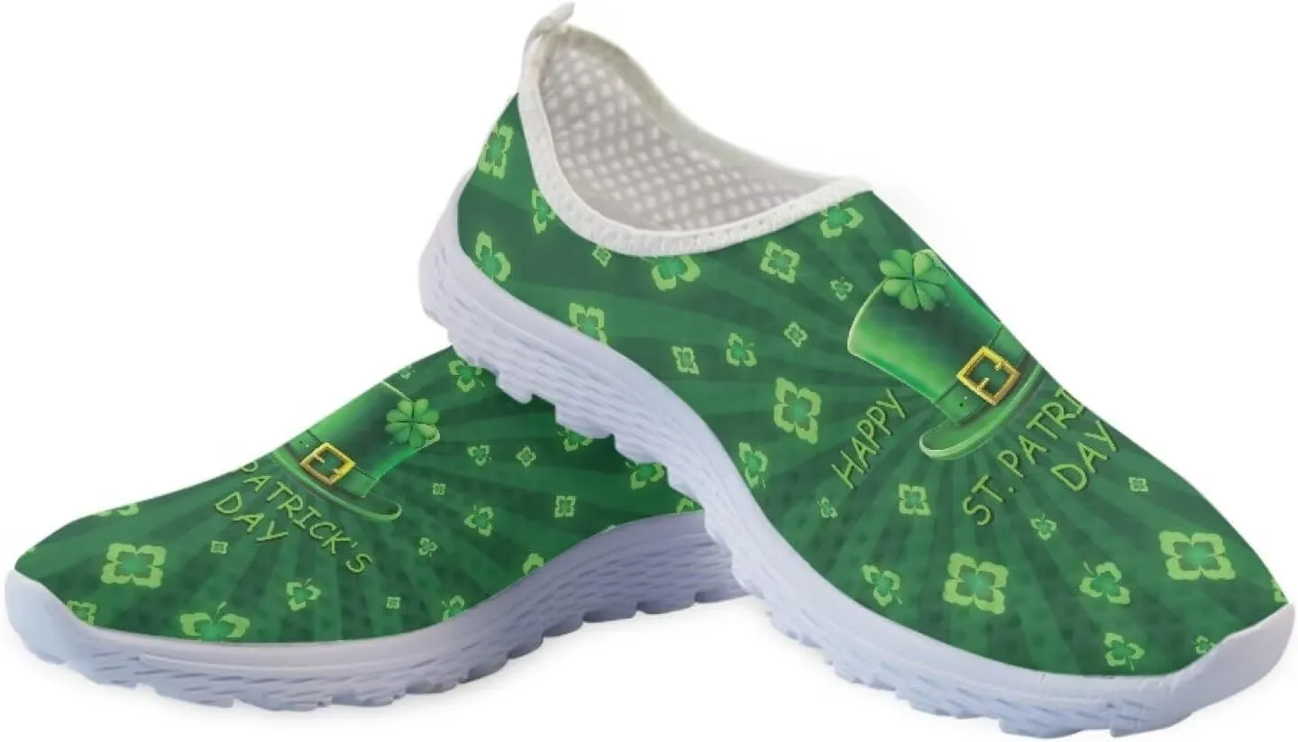 Womens Slip On Sneakers Patricks Day Shoes Athletic Tennis Shoe US 5.5-11.5