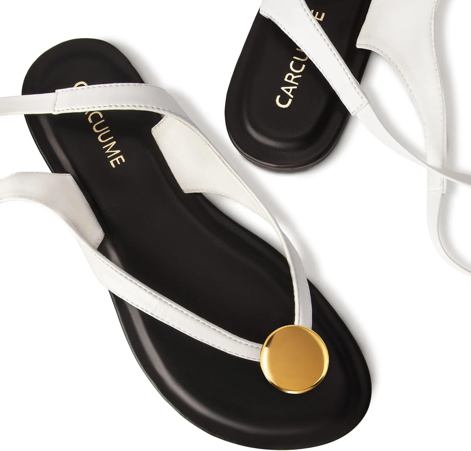 Women's Suede Flat Sandals with Metallic Accents Adjustable Strappy Flip Flops for Beach Vacation Casual Outings Cushioned Dressy Slides,MOLAZY-00