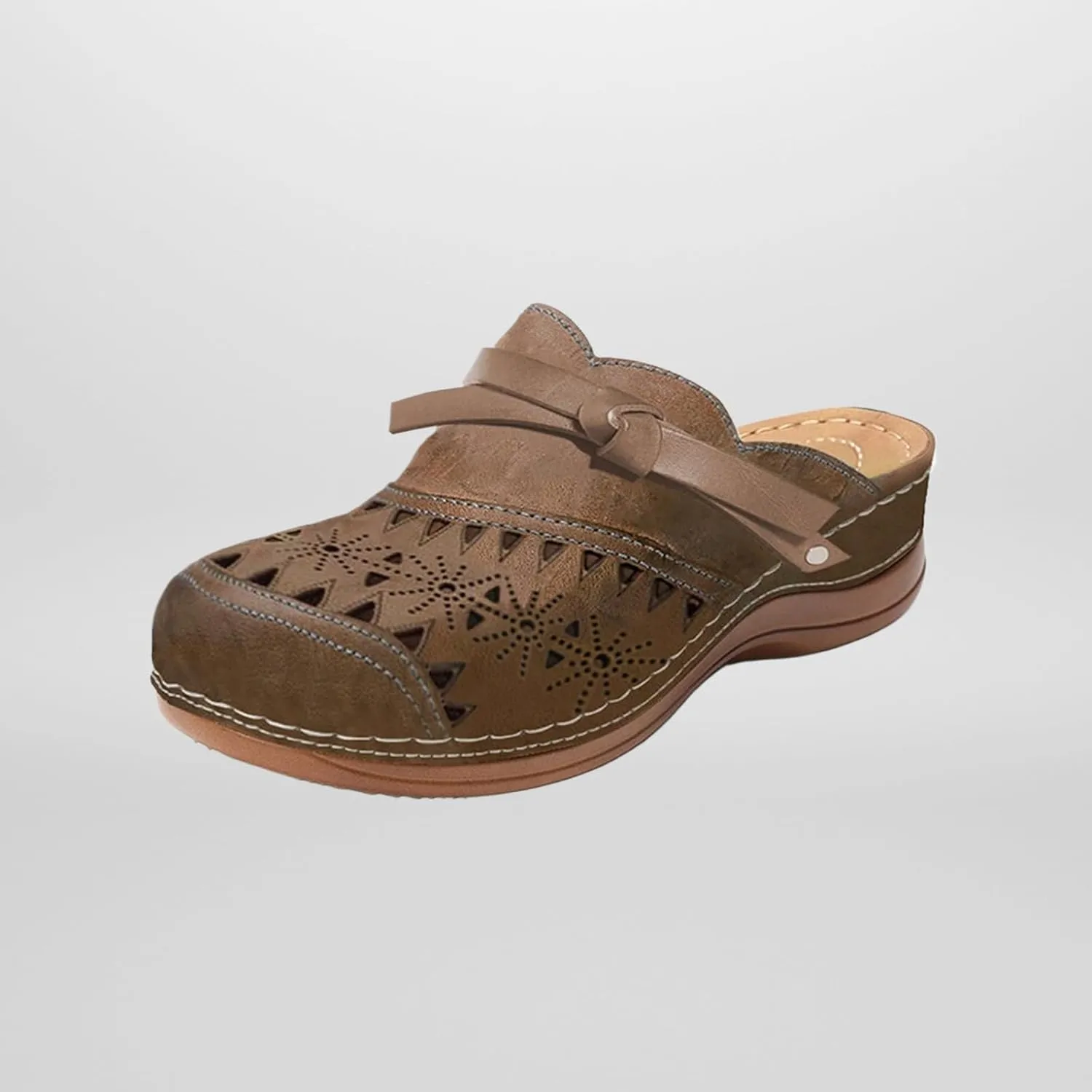 Women's Summer Casual Slipper 2024 Arch Support Clogs Garden Shoes Outdoor Beach Slippers with Removable Cushion Footbed