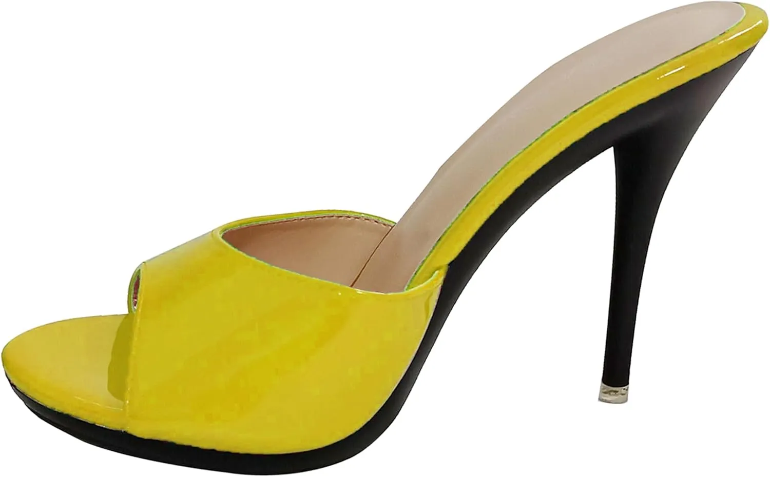 Womens Summer Mule Sandals Stiletto High Heel Dressy Shoes