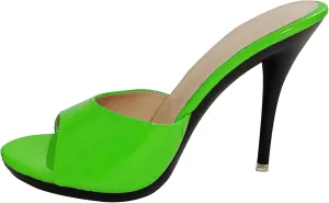 Womens Summer Mule Sandals Stiletto High Heel Dressy Shoes