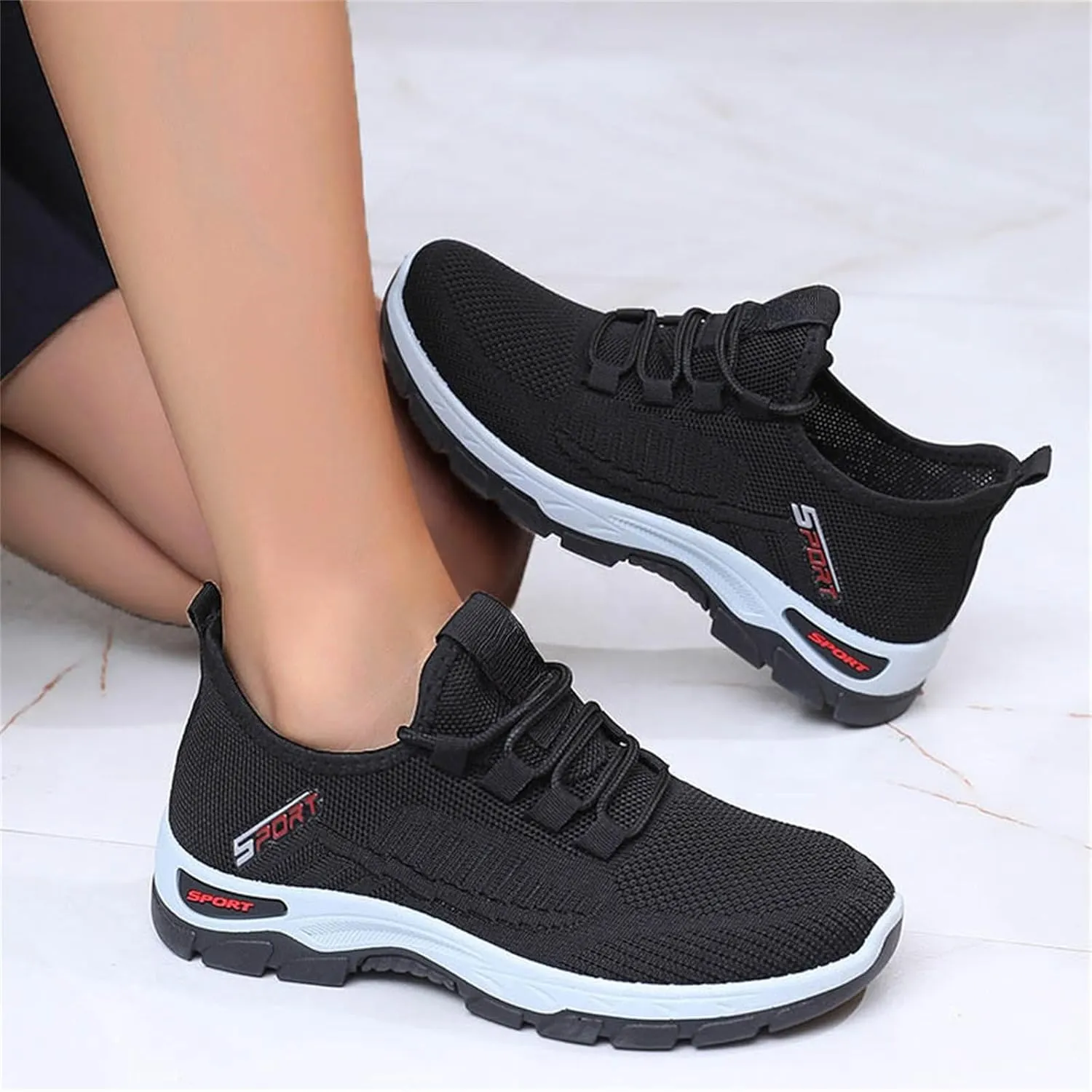 Womens Summer Running Shoes 2025 Non Slip Shoes Breathable Lightweigh Non Slip Athletic Sports Walking Sneakers