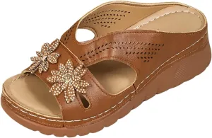 Women's Summer Slippers Open Toe Casual Flat Sandals Lightweight Comfortable Beach Slides for Travel Vacation