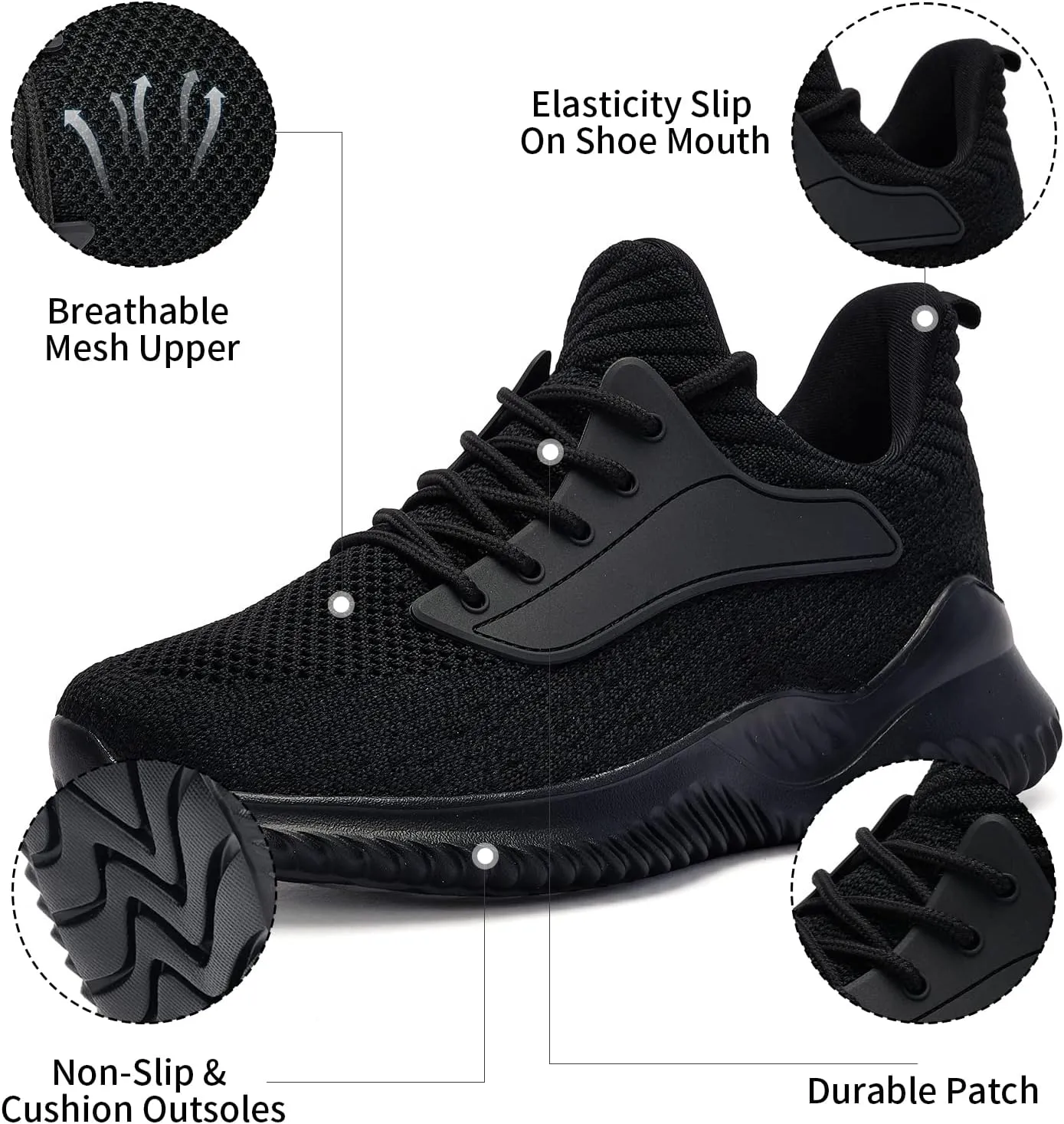 Womens Tennis Shoes Walking Sneakers - Memory Foam Running Slip On Gym Athletic Workout Nursing Comfort Work Shoe Lightweight