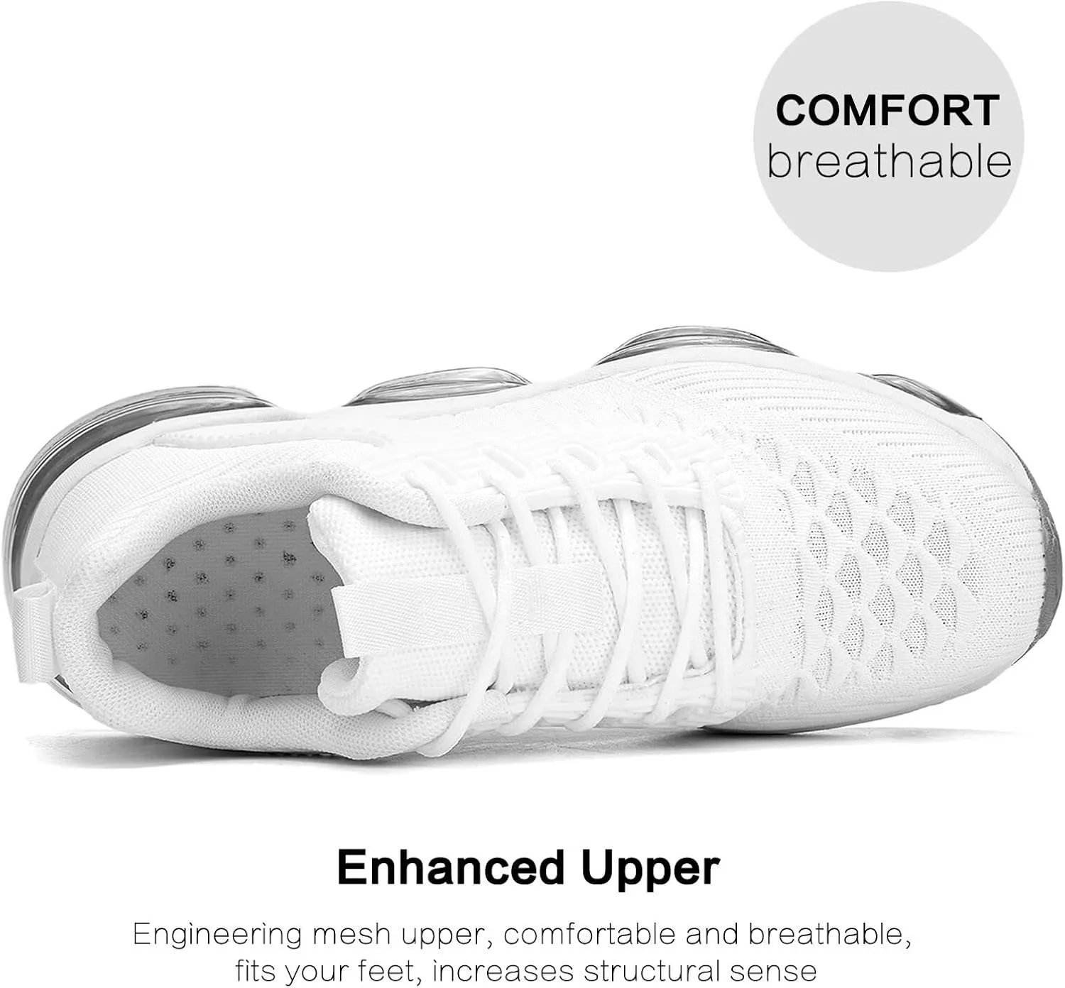 Womens Walking Running Shoes Air Cushion Basketball Sneakers Fashion Tennis Breathable Sport Gym Fitness Cross Trainers Shoes