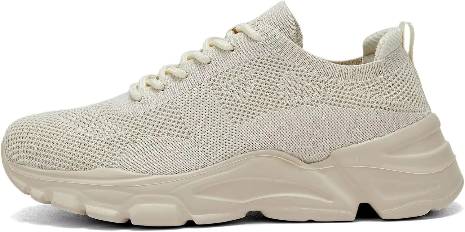 Womens Walking Shoes Non Slip Ladies Running Fashion Athletic Sneakers Work Gym Tennis Athletic Sports Comfort Breathable Lightweight Mesh Soft Sole