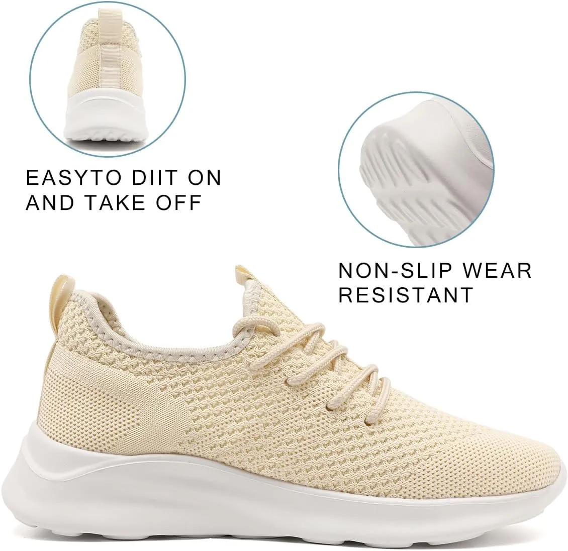Women's Walking Shoes Tennis Sneakers Casual Lace Up Lightweight Running Shoes Slip On Gym Out Workout Shoes