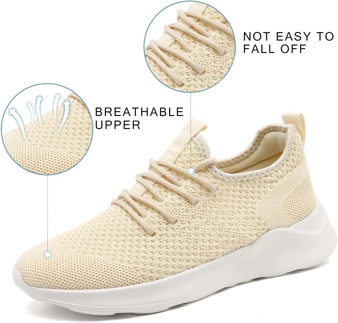 Women's Walking Shoes Tennis Sneakers Casual Lace Up Lightweight Running Shoes Slip On Gym Out Workout Shoes