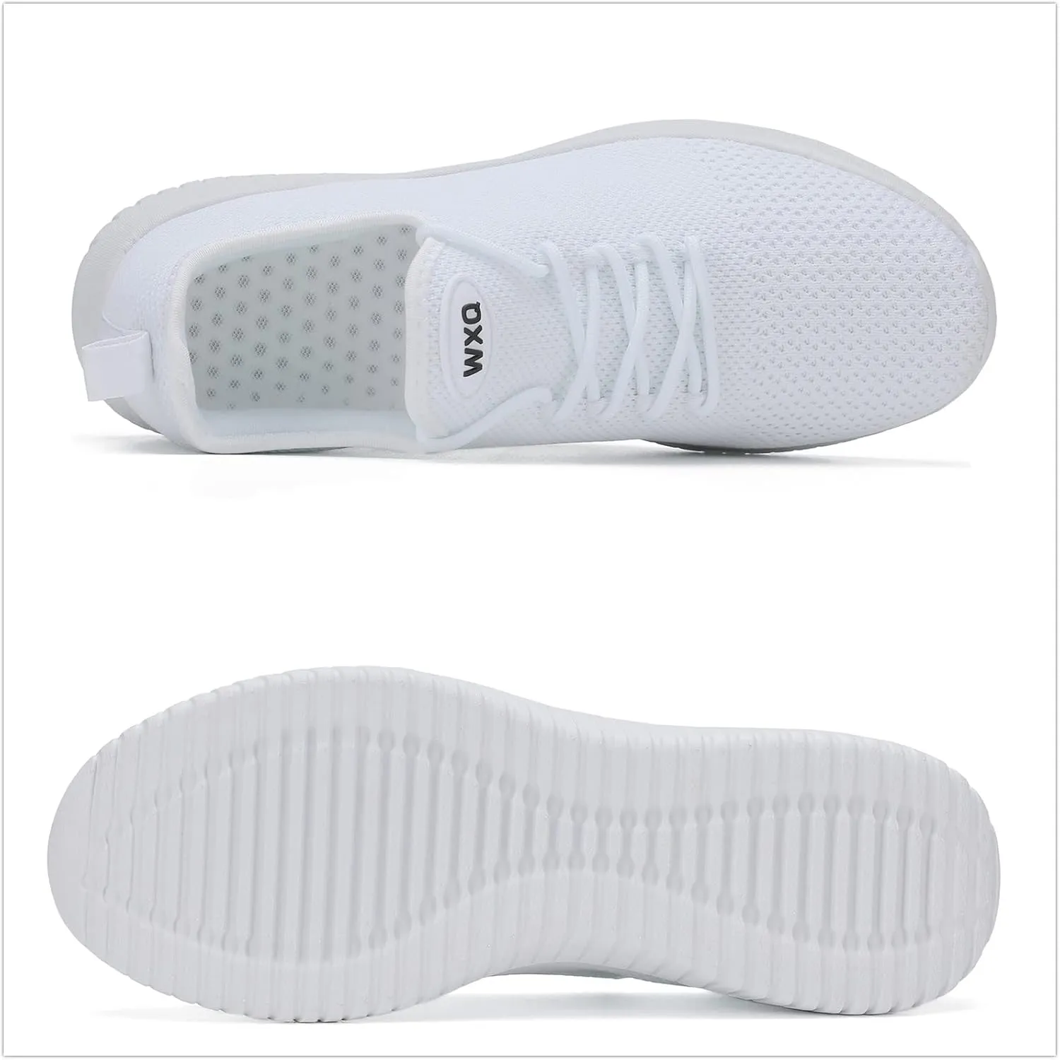 WXQ Men's Running Shoes Comfortable Lightweight Breathable Walking Shoes Mesh Workout Casual Sports Shoes