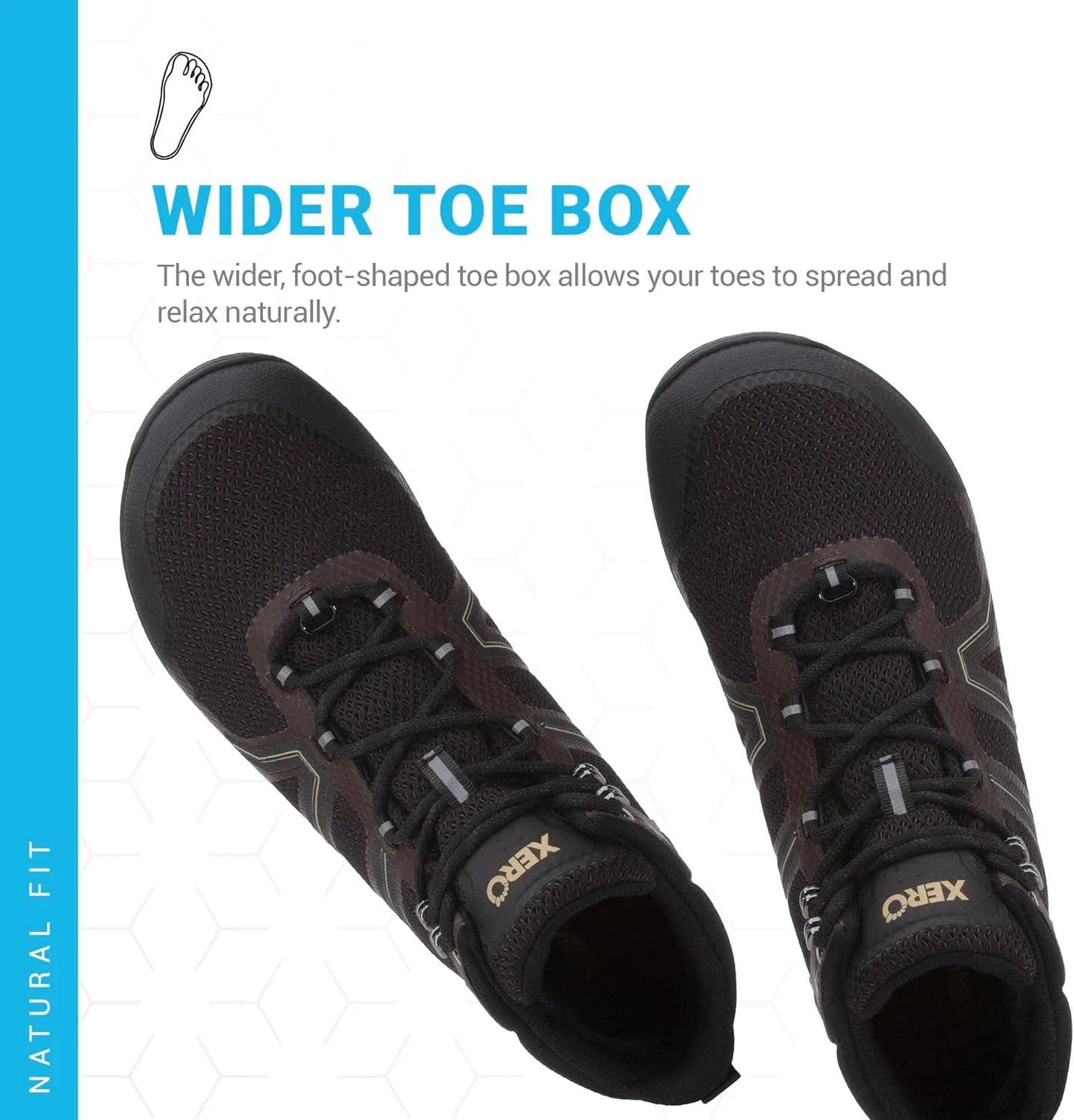 Xero Shoes Barefoot Hiking Shoes for Men | Xcursion Fusion Waterproof Hiking Boots | Zero Drop Shoes for Men, Wide Toe Box, Minimalist