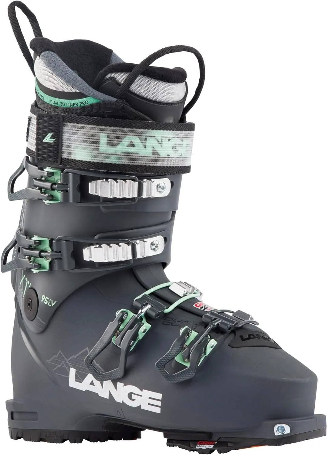 XT3 Free 95 MV GW Ski Boots Womens Sz 9.5 (26.5) Pewter Grey