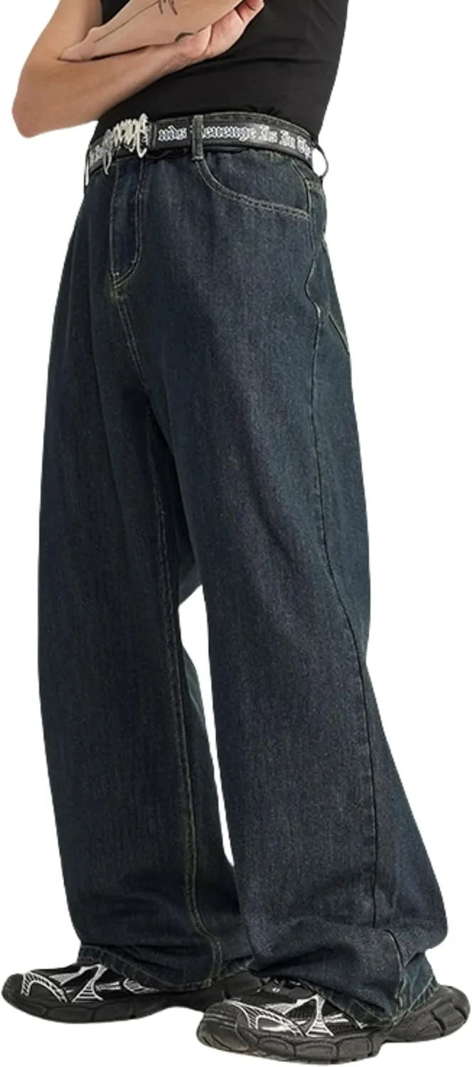 Y2k Baggy Jeans Men Hip Hop Jeans Vintage Streetwear Jeans Harajuku Loose Fit Pants Skater Jeans