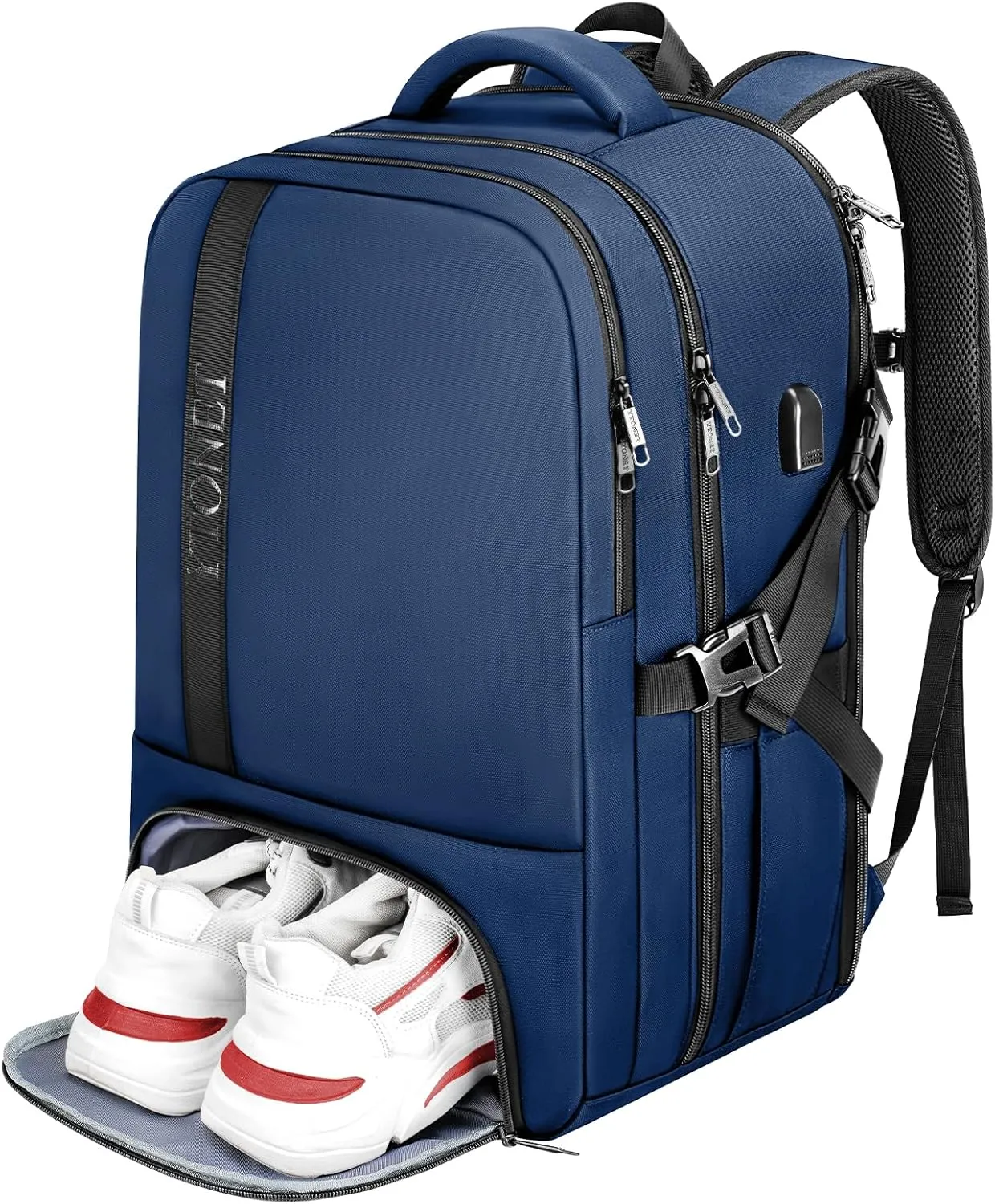 Ytonet Gym Backpack For Men Women, Gym Bags For Men Large Travel Backpack Fit 17.3 Inch Laptop, Office, Hiking, Camping, Workout, Sports, TSA Flight Approved, Blue