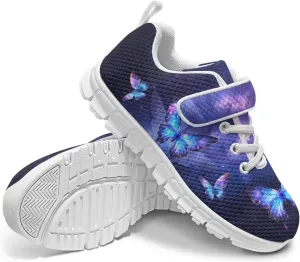 Yzaoxia Unisex Kids Sneakers Hook and Loop Boys Girls Walking Shoes