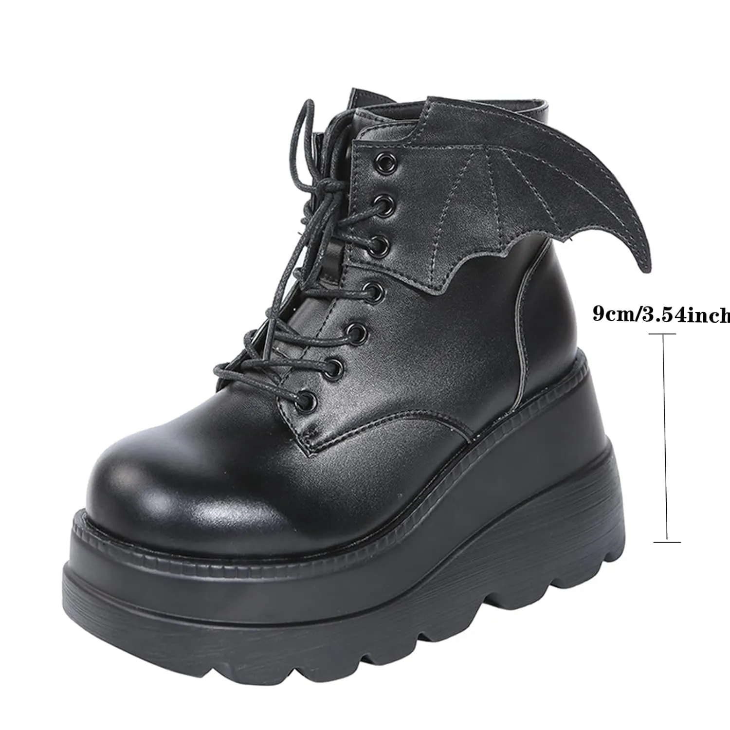 ZKXYFFS Womens Goth Ankle Boots Platform Chunky High Heel Lace Up Combat Boots Punk Short Booties Motorcycle Platform Boots for Women