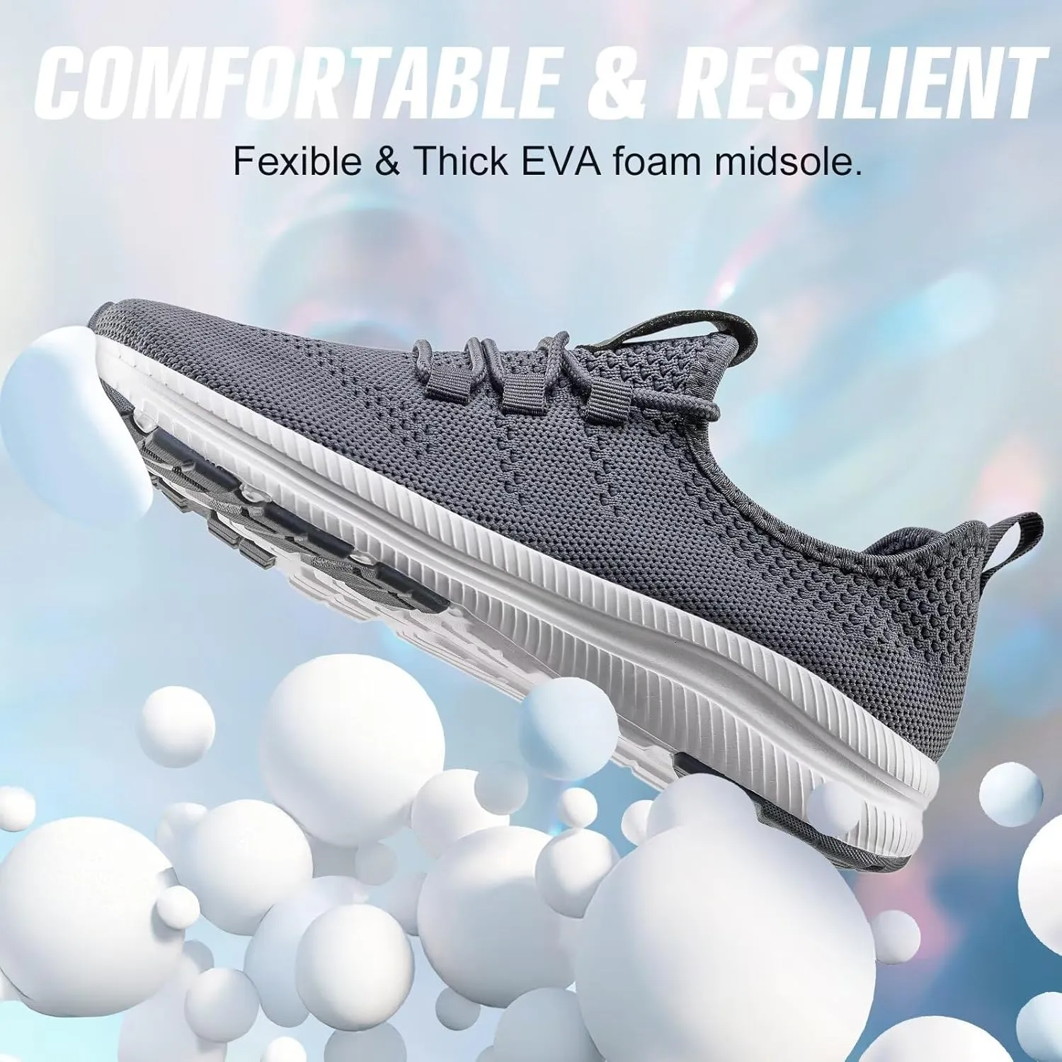 ZYEN Wide Toe Box Shoes Women Non-Slip Ultra Light Running Sneakers Extra Wide Feet Arch Support Walking Shoes Tennis Diabetes Breathable Gym Workouts 6-12